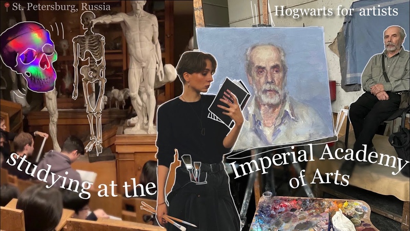 studying at the Imperial Academy of Arts VLOG painting and