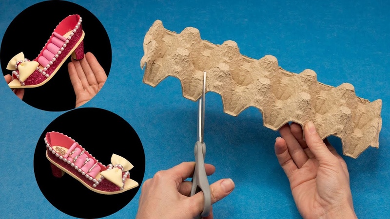 A doll organizer Low heel shoe a creative craft with your own