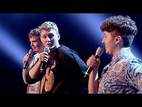 James, James and Curtis performance The Frays How To Save A Life The X Factor UK