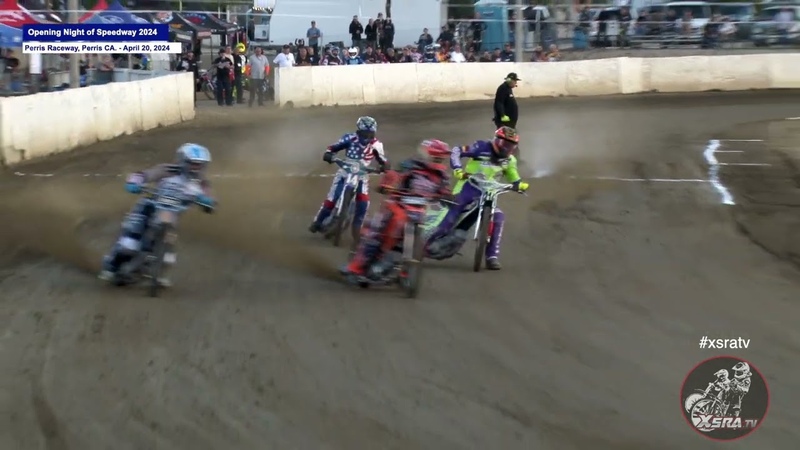 Nicol Takes Heat 1 2024 Speedway season opener Perris Raceway , speedway, racing ,