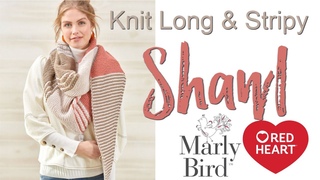 How to Knit Long and Stripy Beginner Shawl