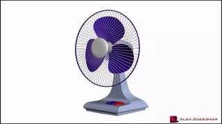 Вентилятор. анимированная 3D модель