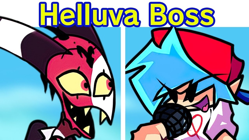 Friday Night Funkin VS Blitzo, Moxxie Helluva Boss Funkin, Alastor Hazbin Hotel ( FNF