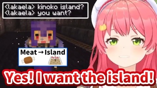 Miko got an island in exchange for meat from Kaela Hololive/Eng sub