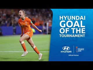 Jackie GROENEN  HYUNDAI GOAL OF THE TOURNAMENT  NOMINEE