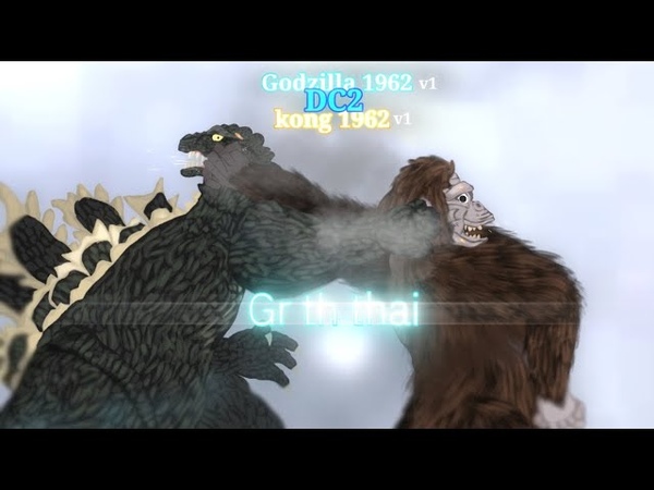 Godzilla 1962 and Kong 1962 v1 Drawing cartoon 2( Dc2) GR TH