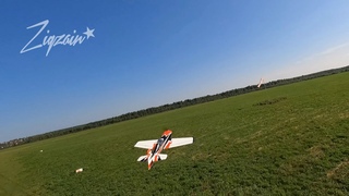SBACH 342 RC aerobatics on the airfield