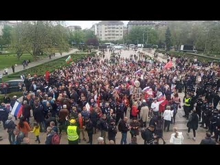Борислав Гуцанов на шествието на Безсмъртният полк пред паметник на Съветската армия в гр. София