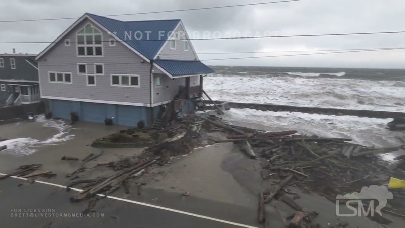 01 09 2024 West Beach, WA Major Windstorm, flooding, high tide, debris over