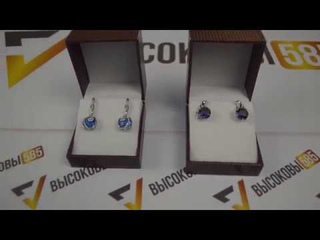 Серьги с фианитом