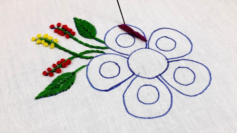 Hand Embroidery: Flower Embroidery, Beautiful Flower Design For