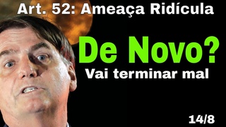 Ameaou Vai dar cadeia! Bolsonaro e o cantor baderneiro! Aras: Liberdade de expresso  para amigos