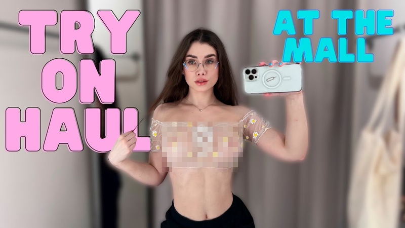 4 K See Through Clothes Try on Haul, Transparent Fabric No Bra