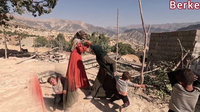 Two nomadic women had a fight and the childrens mother left the