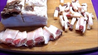 Самый простой способ засолки вкуснейшего сала.