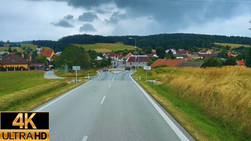 Trucking Through Nová Bystřice in rain, Czech