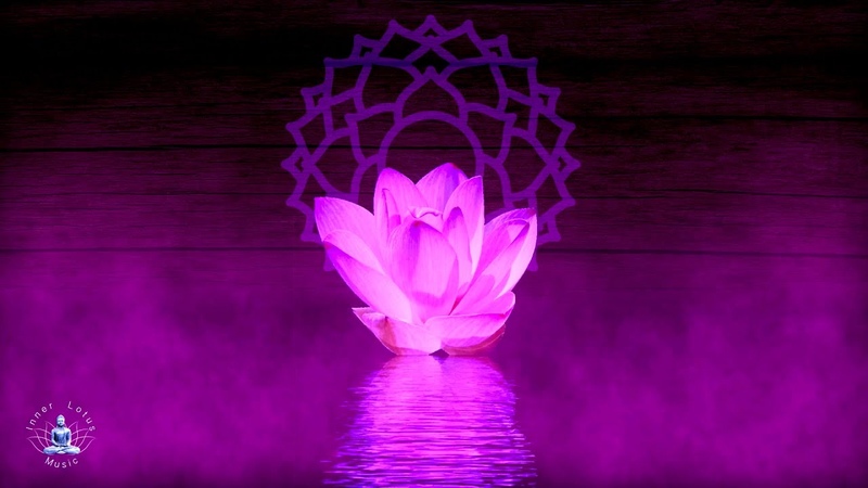 Crown Chakra Peaceful Healing Meditation Music, Crystal Singing Bowl, Flute Water