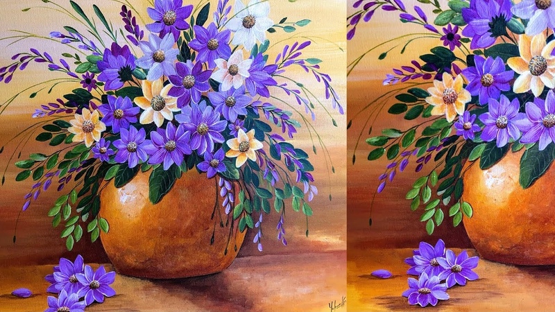 Como PINTAR FLORES Tutorial, Los Mejores
