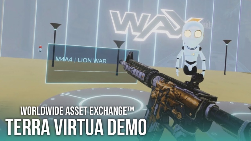 WAX x Terra Virtua: Demo of items traded on the WAX Blockchain in Virtual