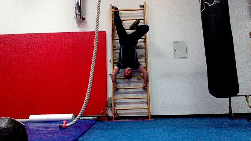 вис на шведской стенке