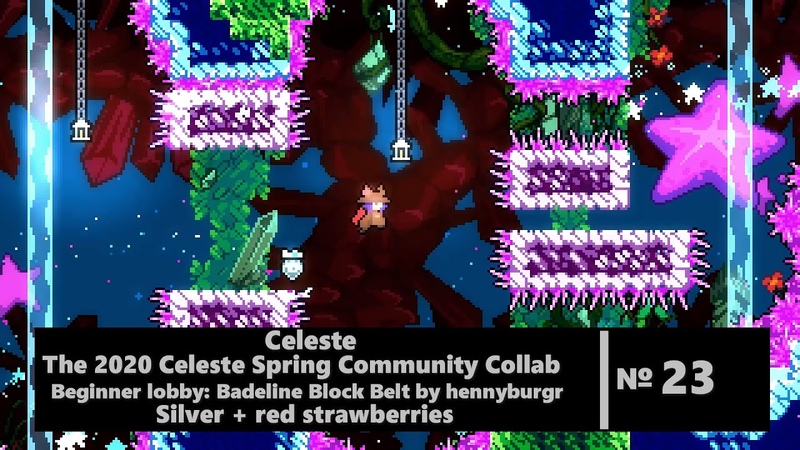 Celeste: Spring collab 2020: Beginner lobby: Badeline Block Belt Silver + red