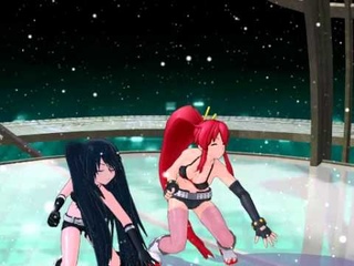 MMD 6Dns touhou mix  BlackRock Shooter & Yoko(link)